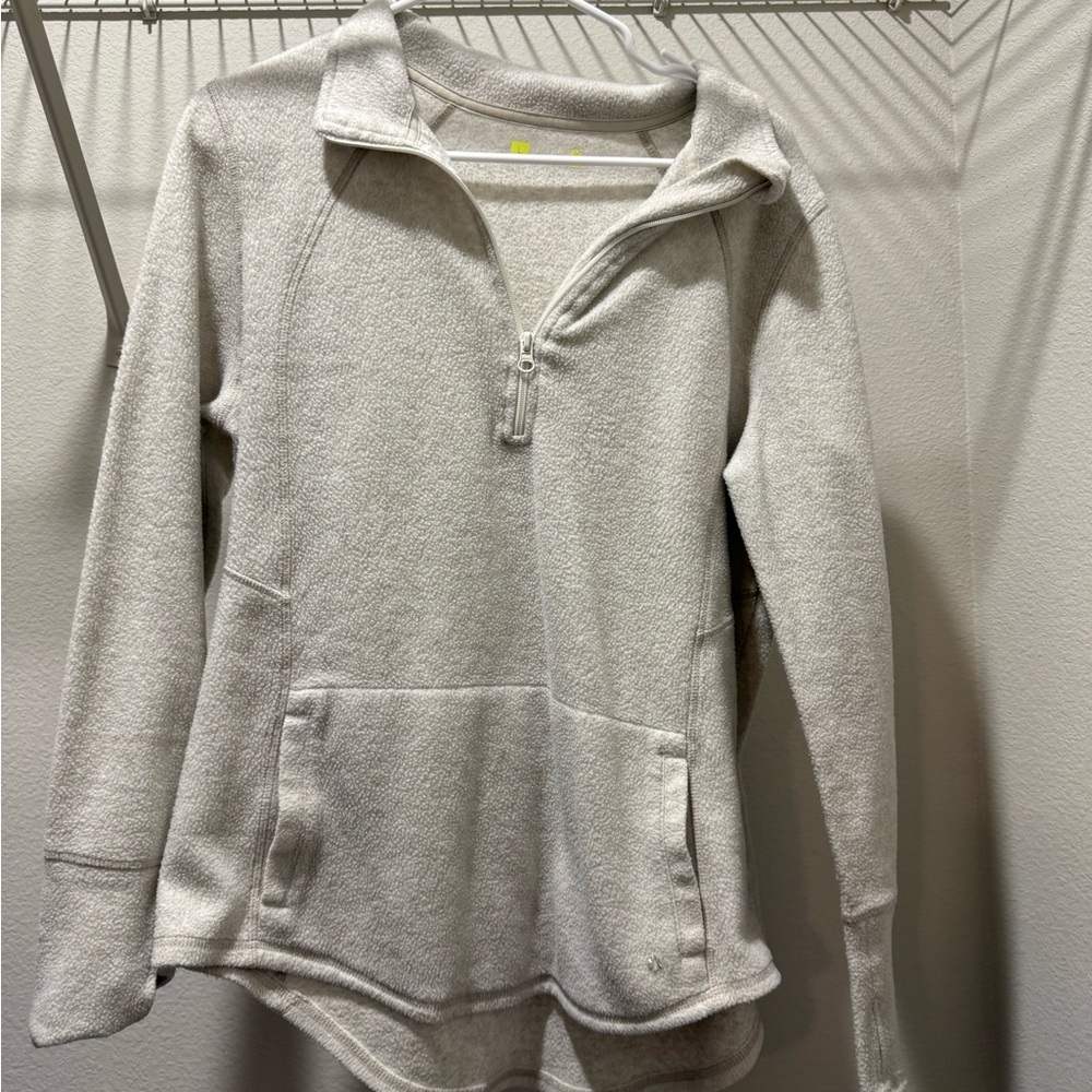 Xersion Women's Light Gray Quarter-Zip Hoodie